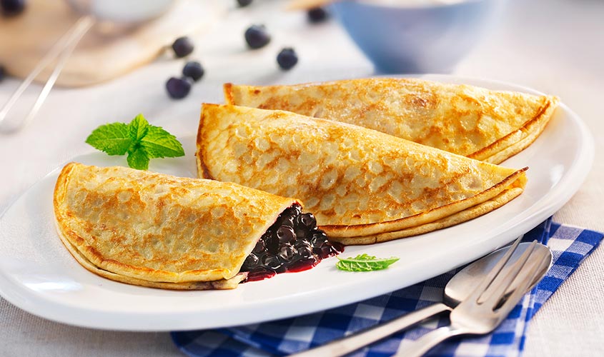 Palačinke s Borovnicama Sladice/Torte in sladice Palačinke s Borovnicama bofrost