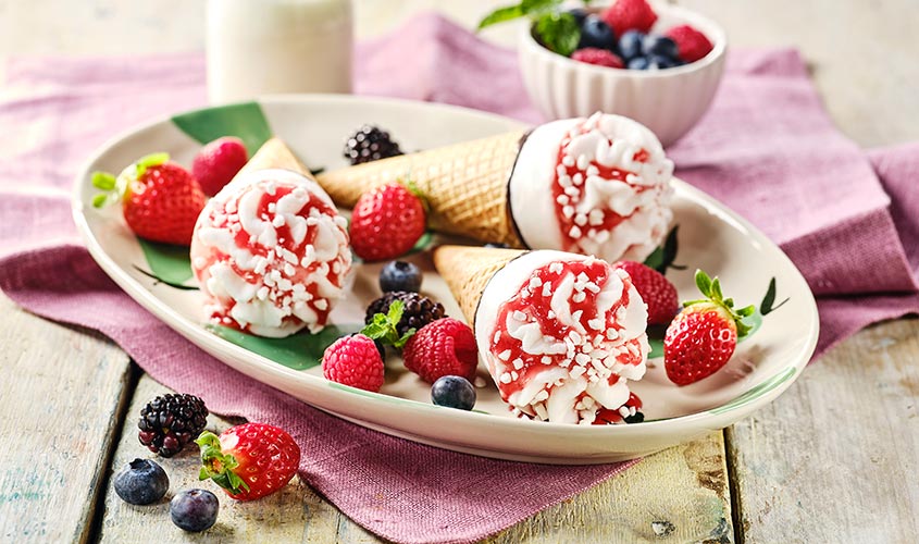 Sladoledi/Korneti Kornet jogurt-gozdni sadeži bofrost