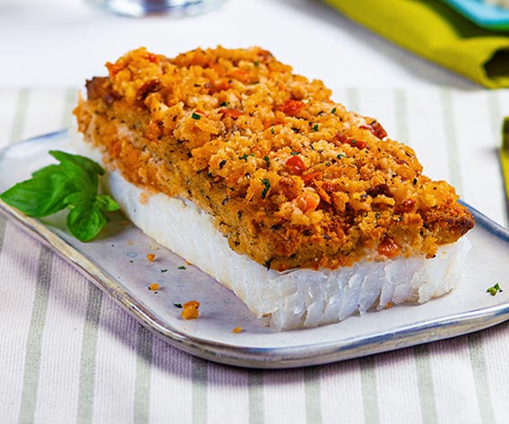 Gratin z osličem in paradižnikom Ribe/Panirano Gratin z osličem in paradižnikom bofrost